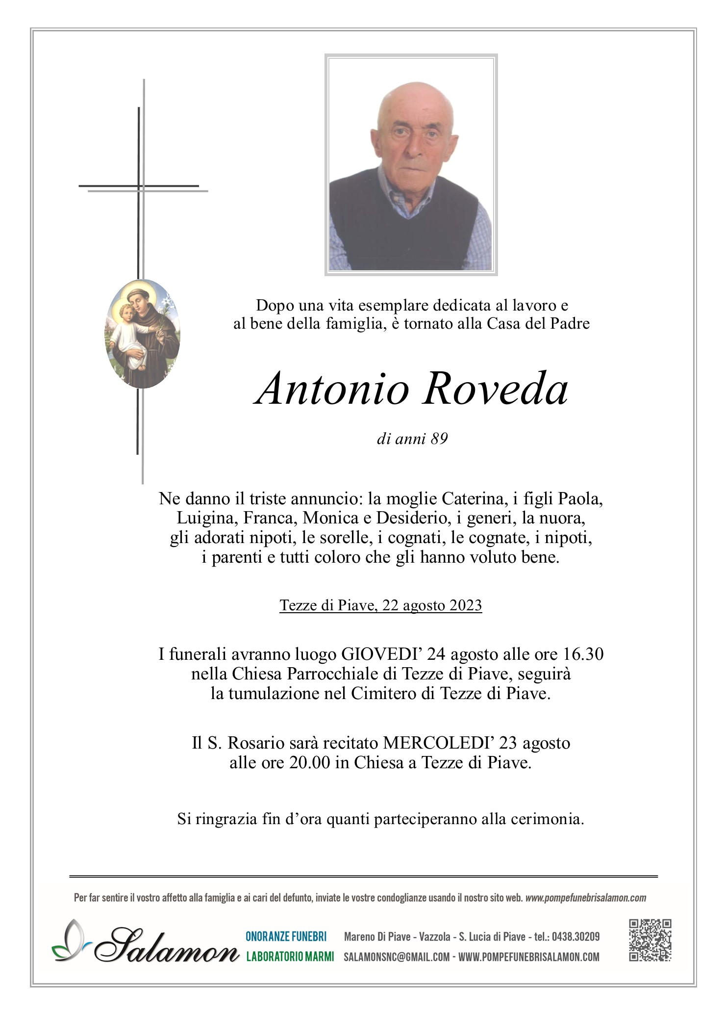 Roveda Antonio - Onoranze Funebri Salamon