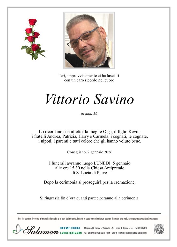 Epigrafe Savino Vittorio