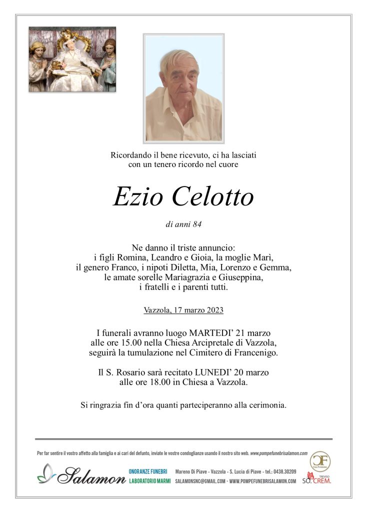 Epigrafe Celotto Ezio