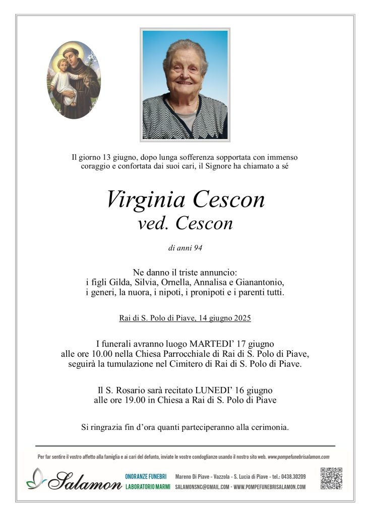 Epigrafe Cescon Virginia