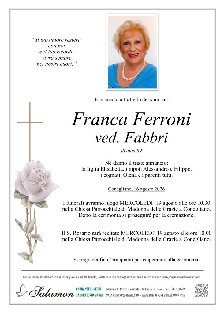 Epigrafe Ferroni Franca