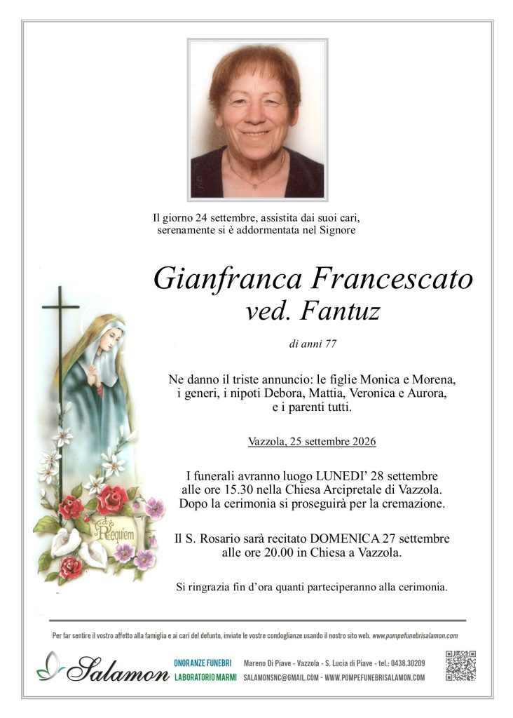 Epigrafe Francescato Gianfranca