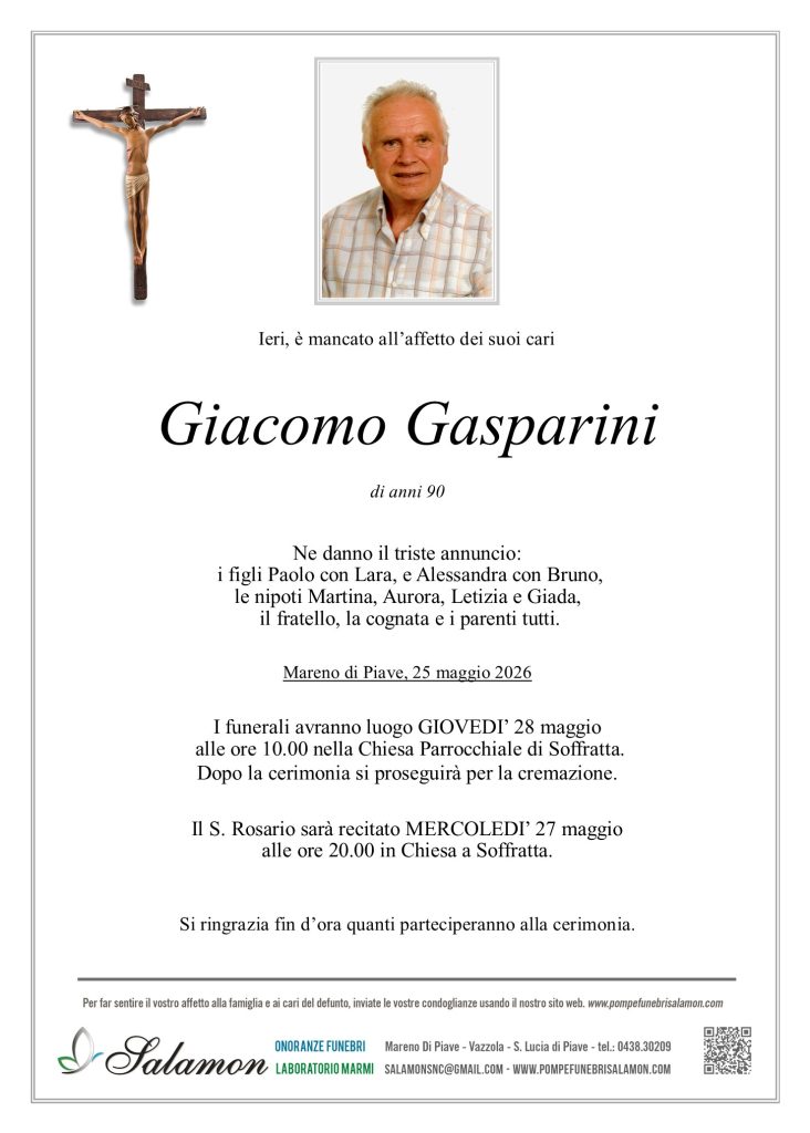 Epigrafe Gasparini Giacomo