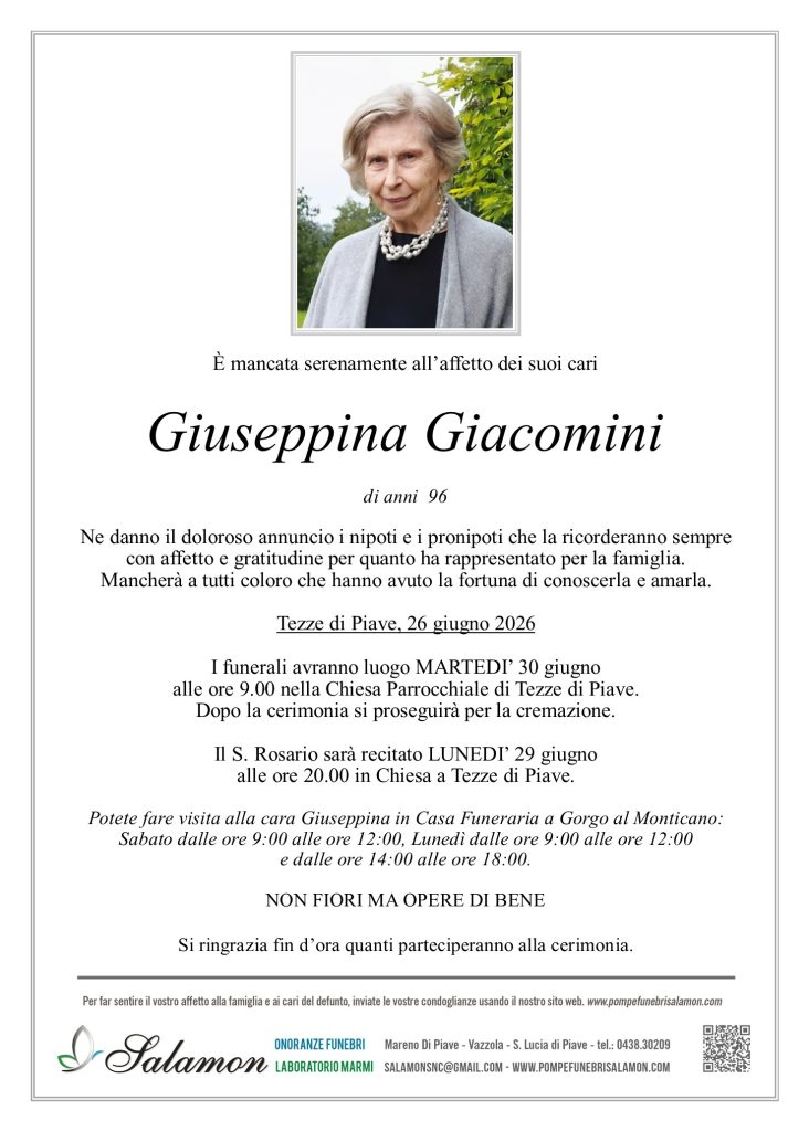 Epigrafe Giacomini Giuseppina