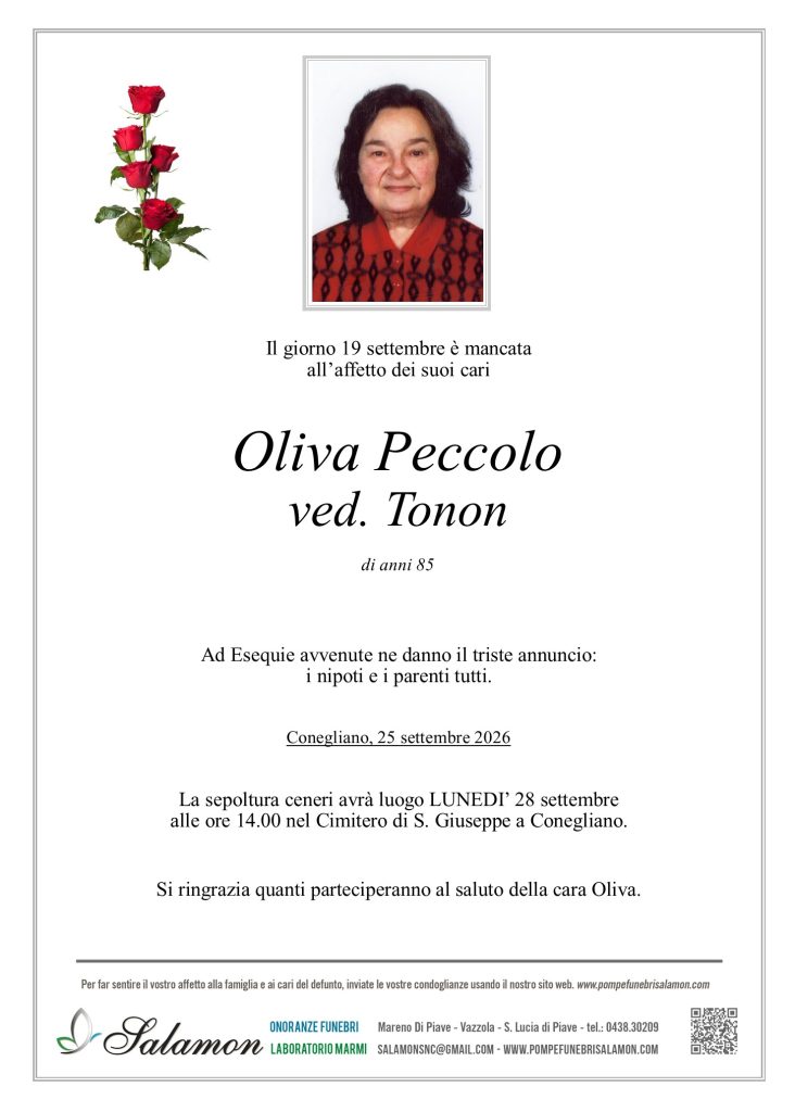 Epigrafe Peccolo Oliva