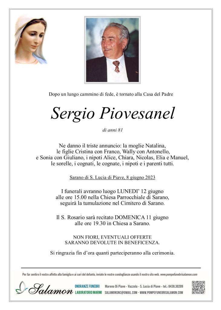 Epigrafe Piovesanel Sergio