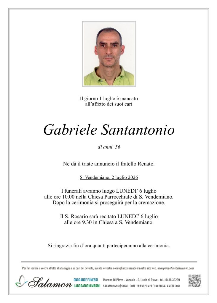 Epigrafe Santantonio Gabriele