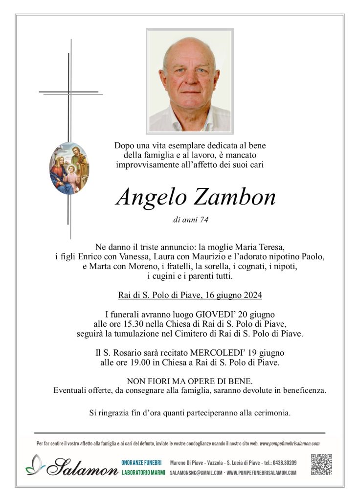 Epigrafe Zambon Angelo